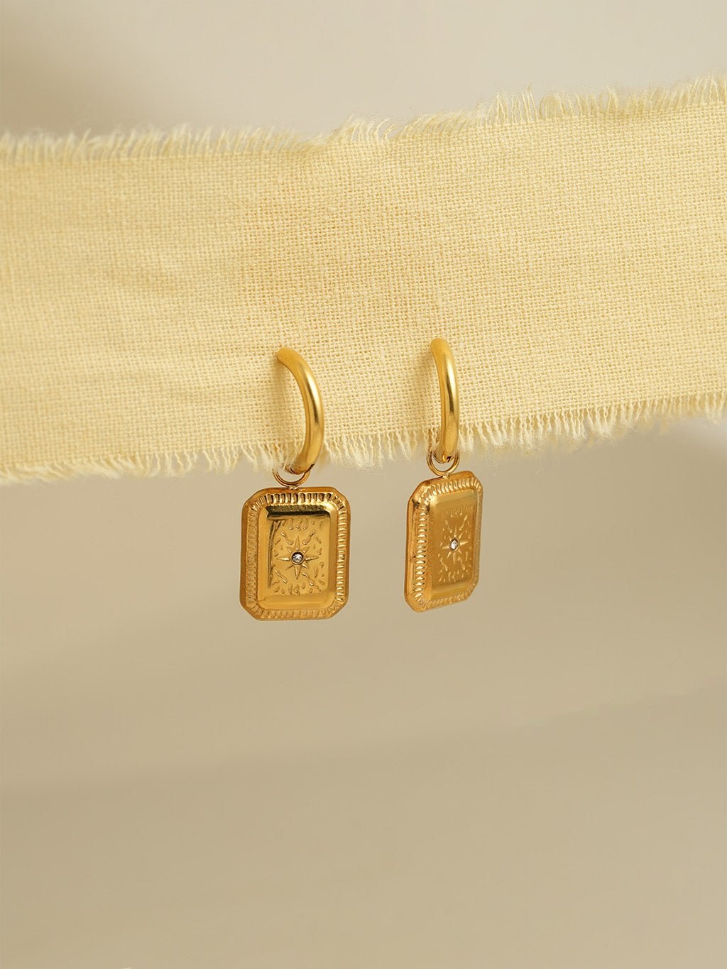 Octagramm Ohrringe Gold - Dorose | Wasserresistent, kein Verfärben