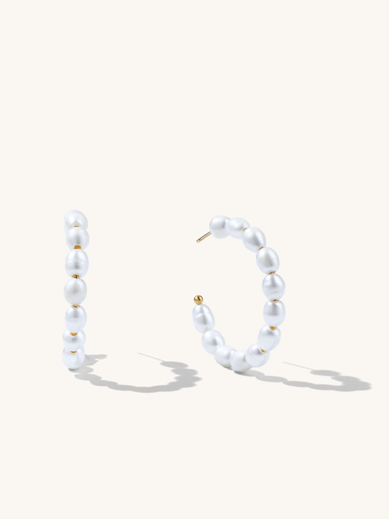 Ohrstecker Plain Pearls - Dorose | Wasserfester Schmuck, 18K vergoldet