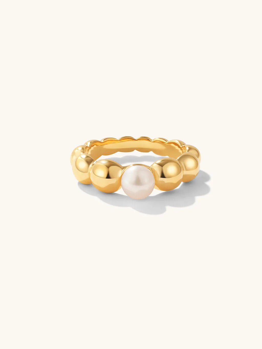 One Pearl Ring Gold - Dorose | Wasserfester Schmuck, 18K vergoldet