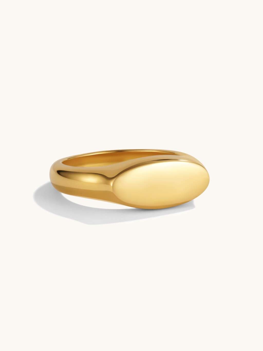 Oval Signet Ring Gold - Dorose | Wasserfester Schmuck, 18K vergoldet