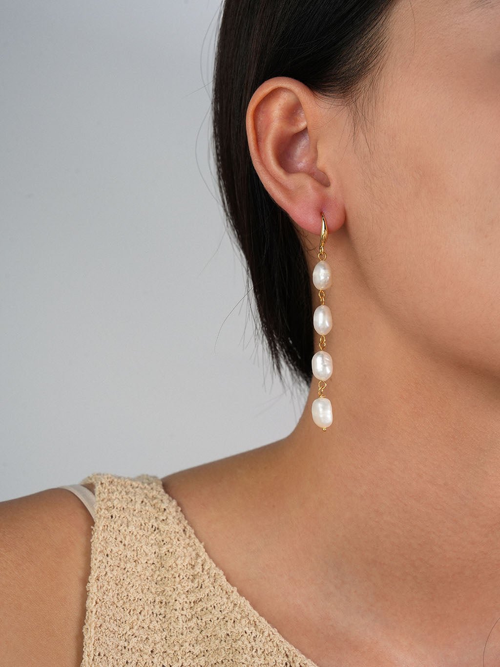 Pearl Cascade Ohrringe Gold - Dorose | Wasserresistent, kein Verfärben