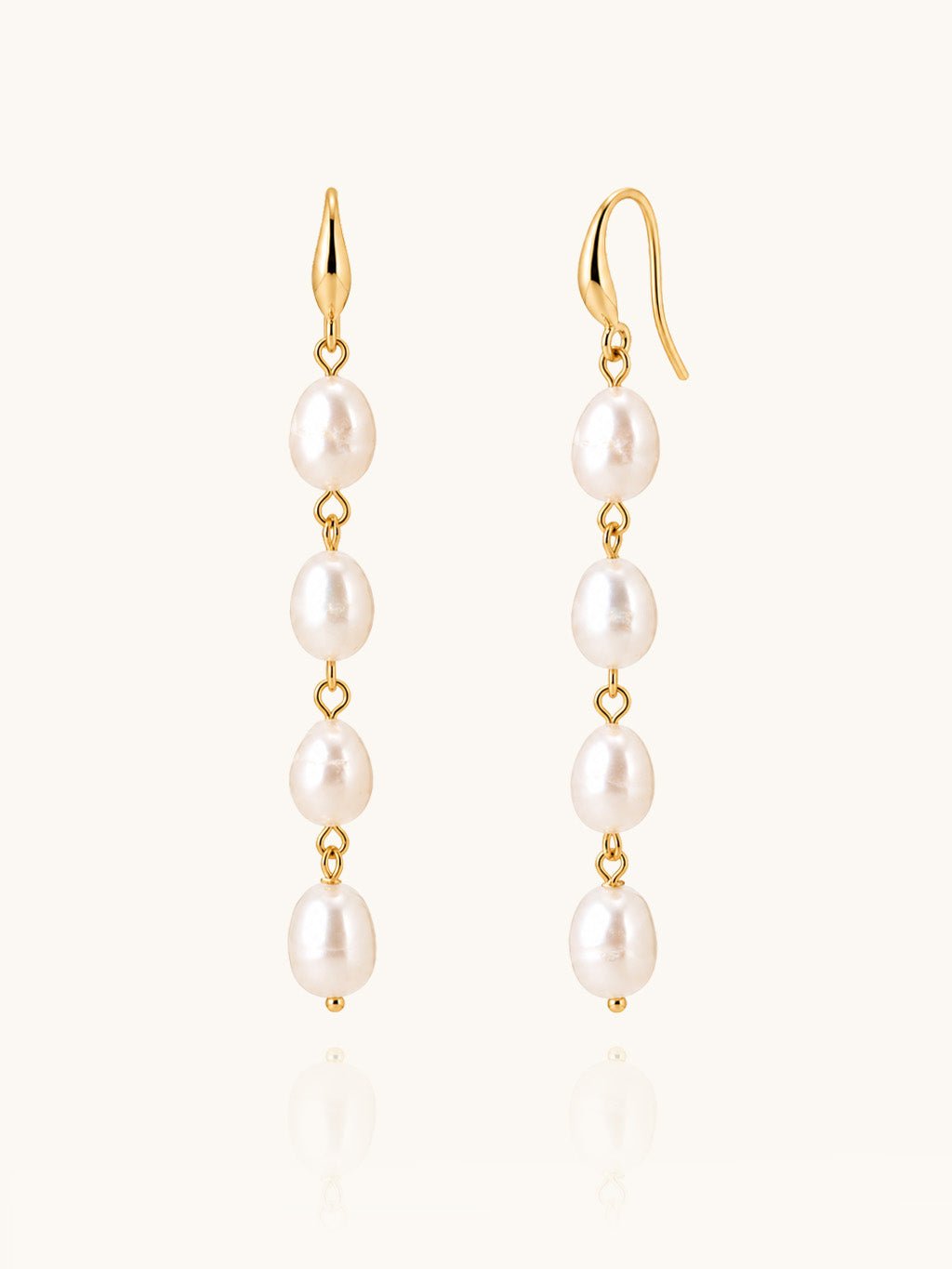 Pearl Cascade Ohrringe Gold - Dorose | Wasserresistent, kein Verfärben