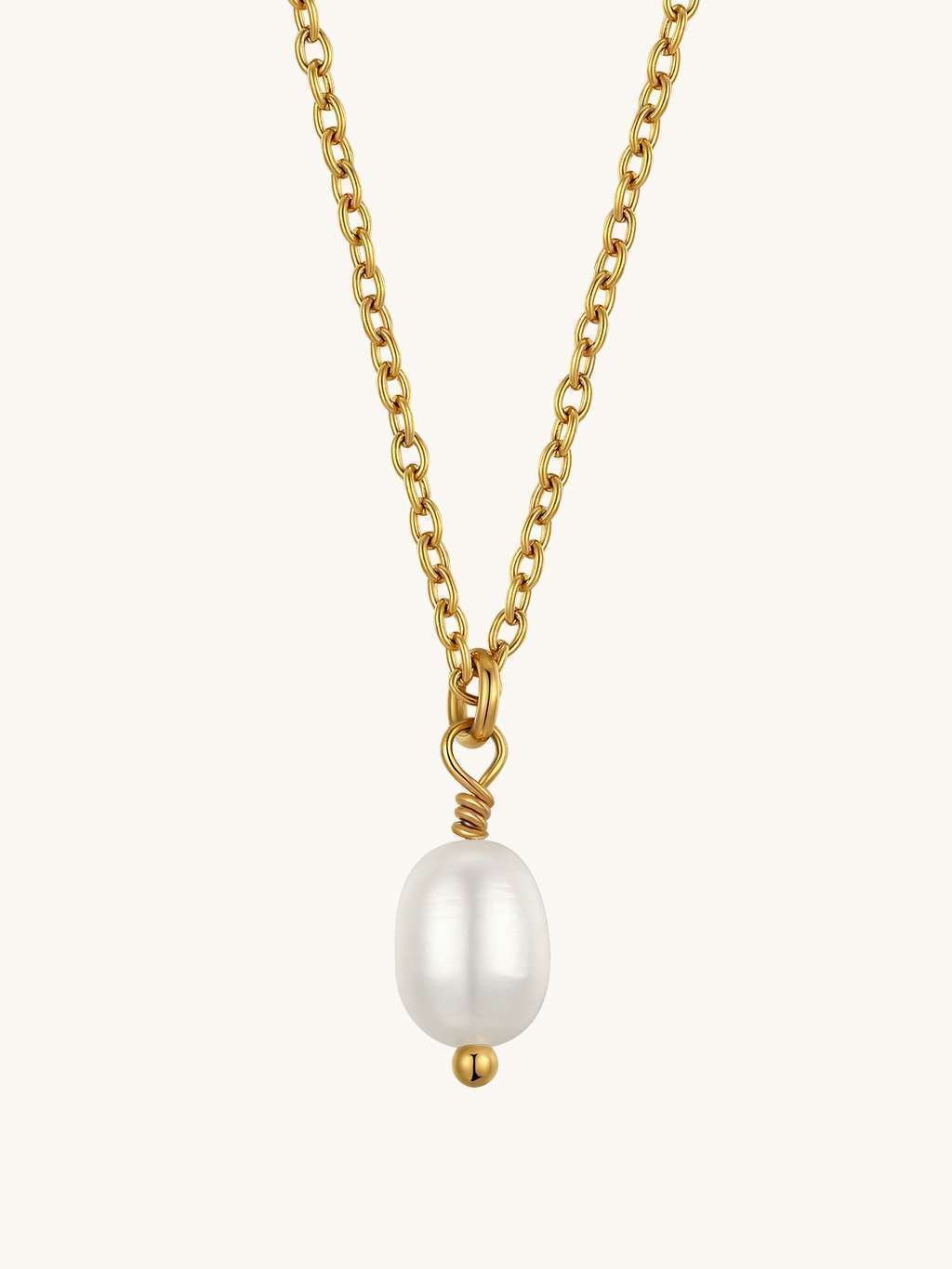 Pearl Drop Halskette Gold - Dorose | Wasserfester Schmuck, 18K vergoldet