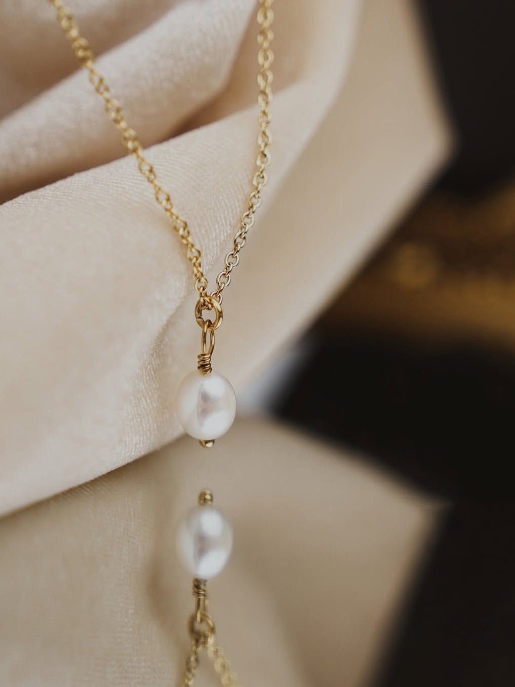 Pearl Drop Halskette Gold - Dorose | Wasserresistent, kein Verfärben