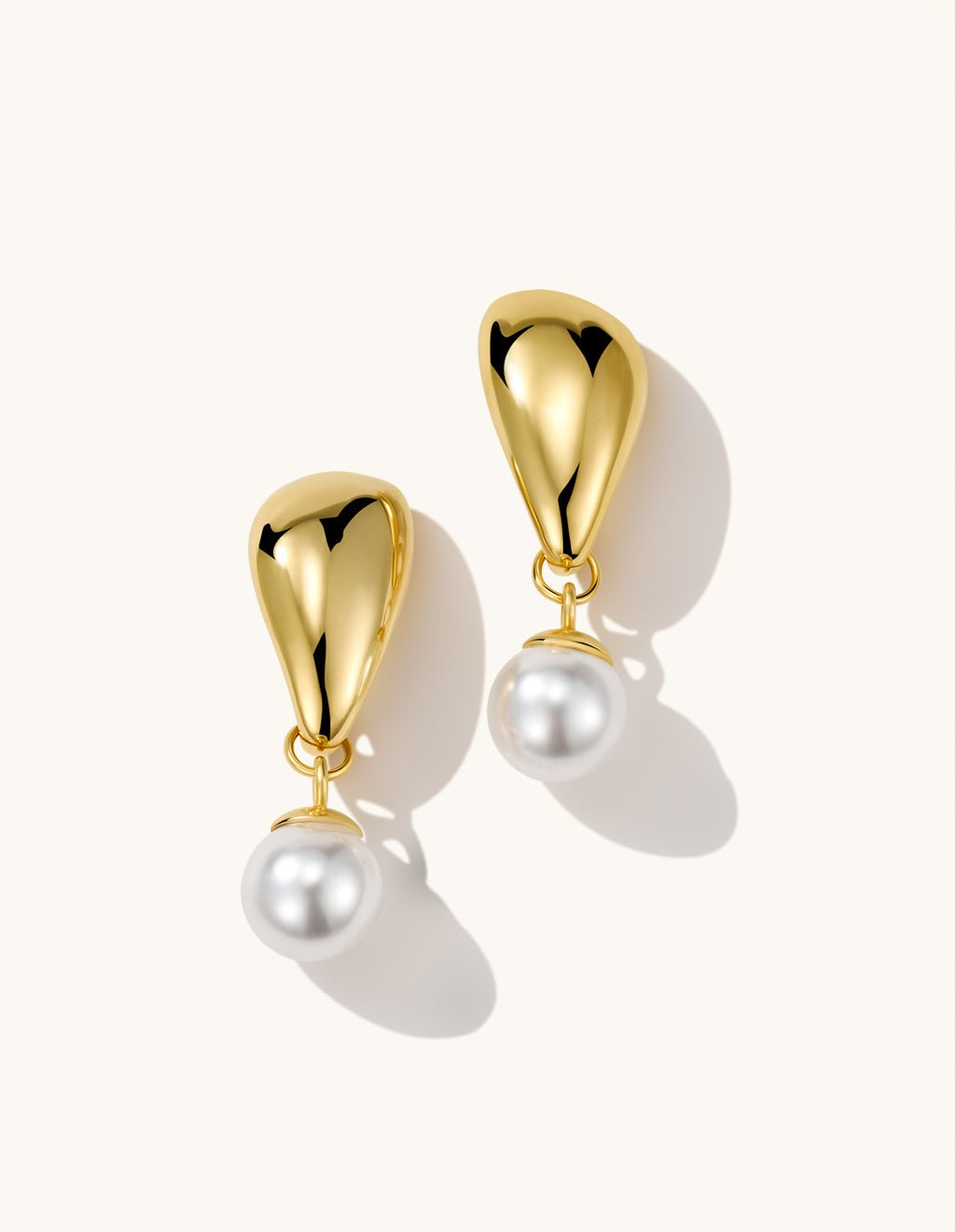 Pearl Drop Ohrringe Gold - Dorose | Wasserfester Schmuck, 18K vergoldet