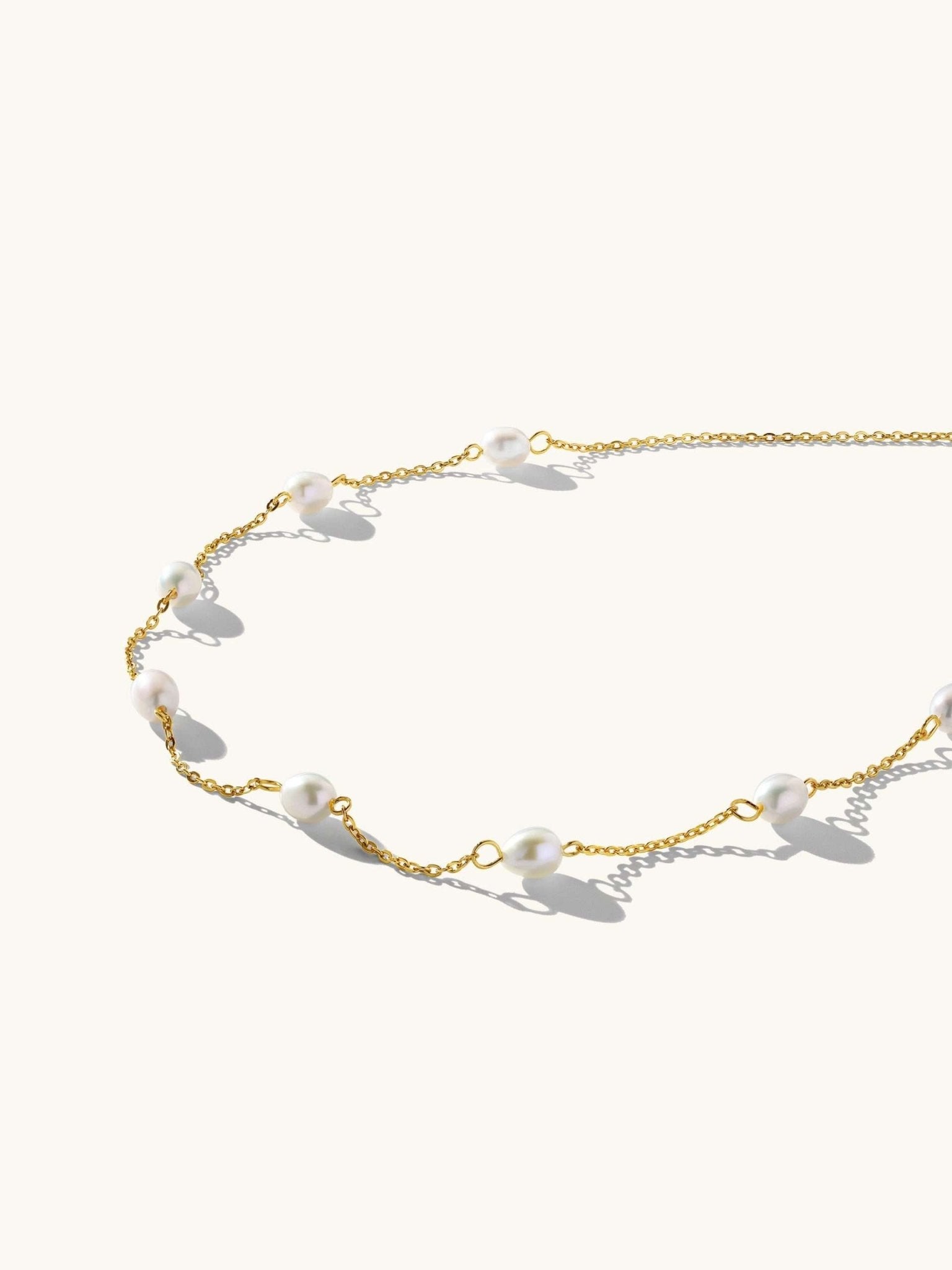 Pearl Satellite Halskette Gold - Dorose | Wasserfester Schmuck, 18K vergoldet
