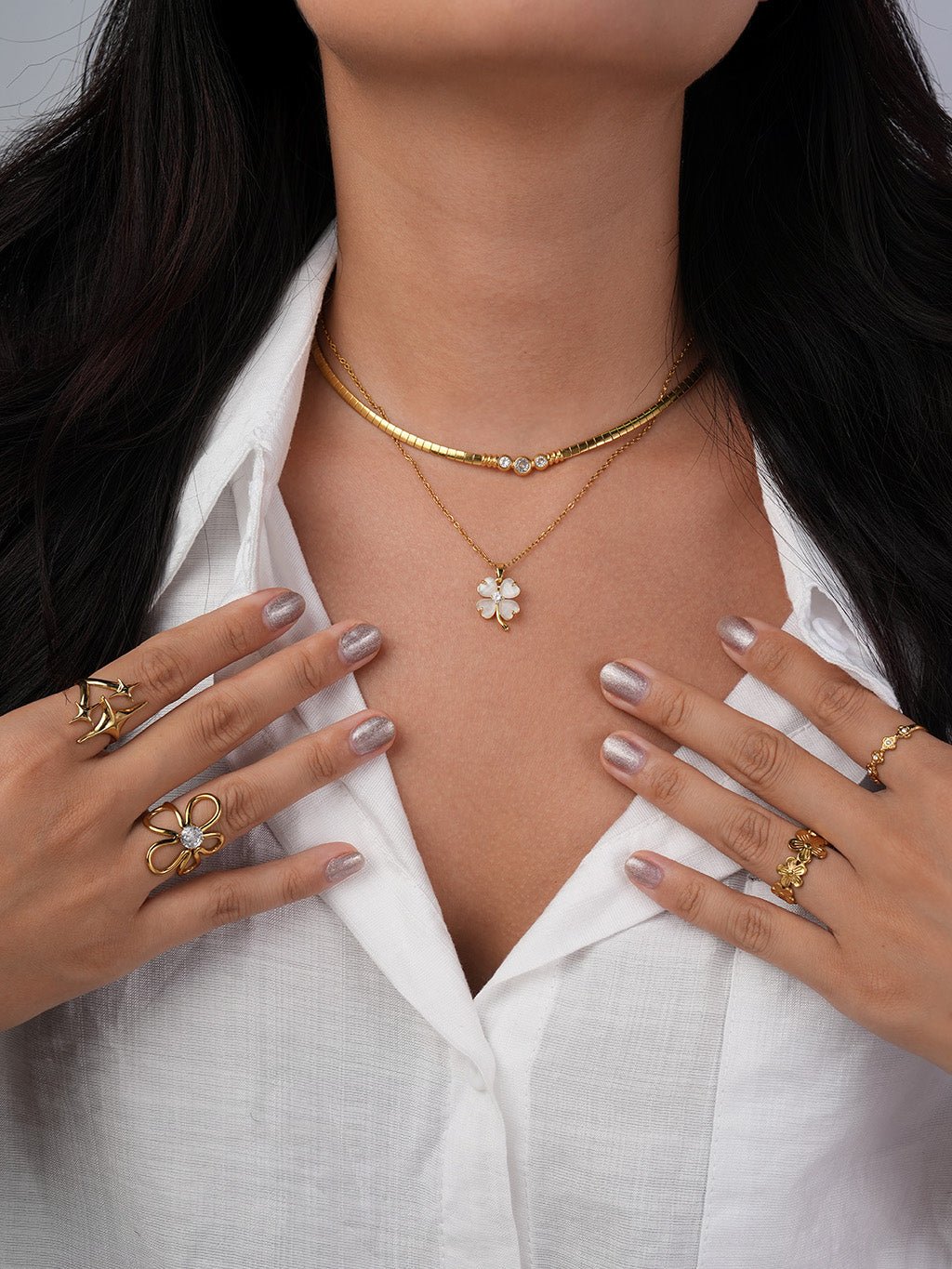 Petite Four Leaf Clover Kette Gold - Dorose | Wasserresistent, kein Verfärben
