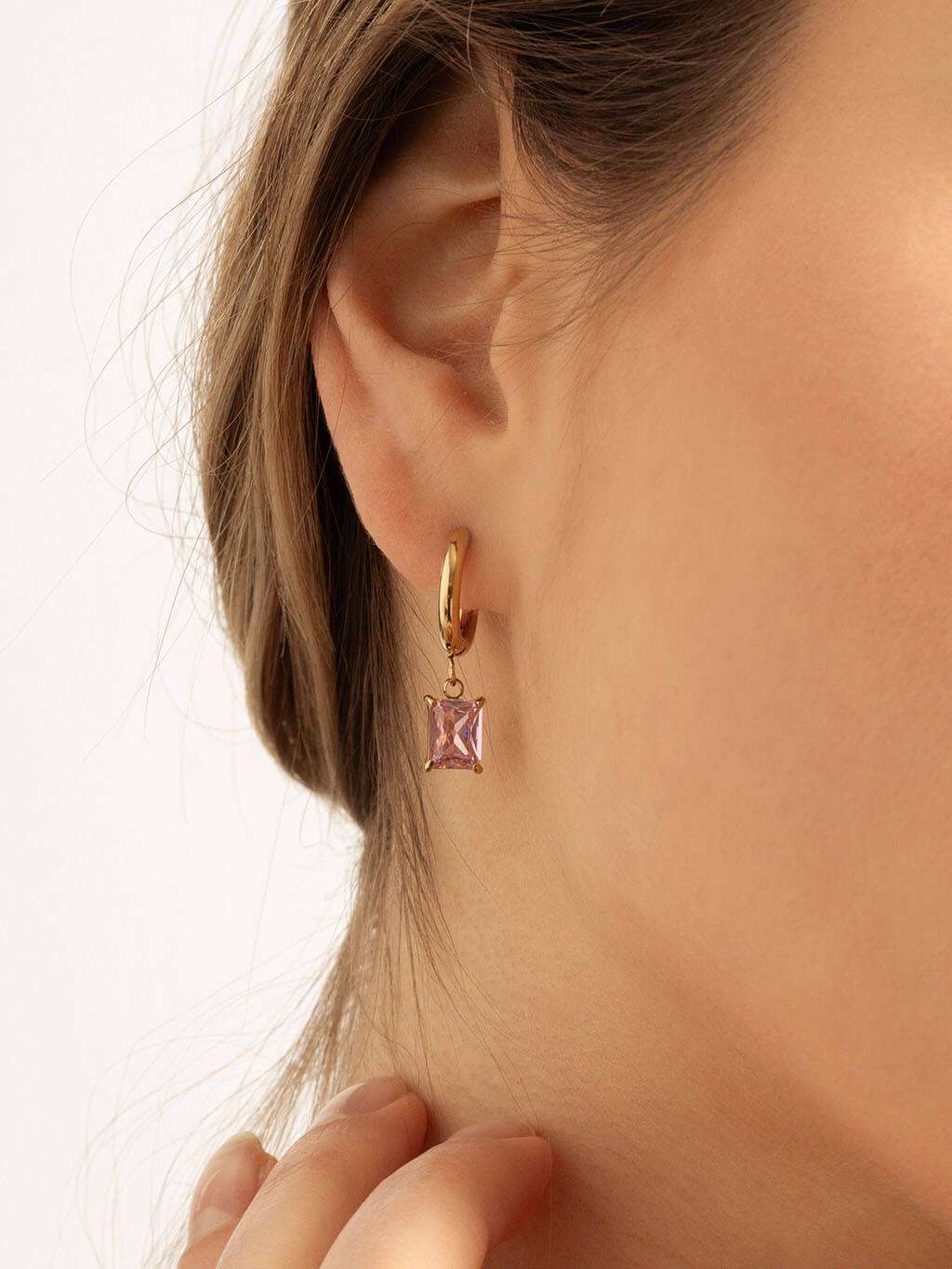 Pink Shine Bright Ohrringe Gold - Dorose | Wasserfester Schmuck, 18K vergoldet