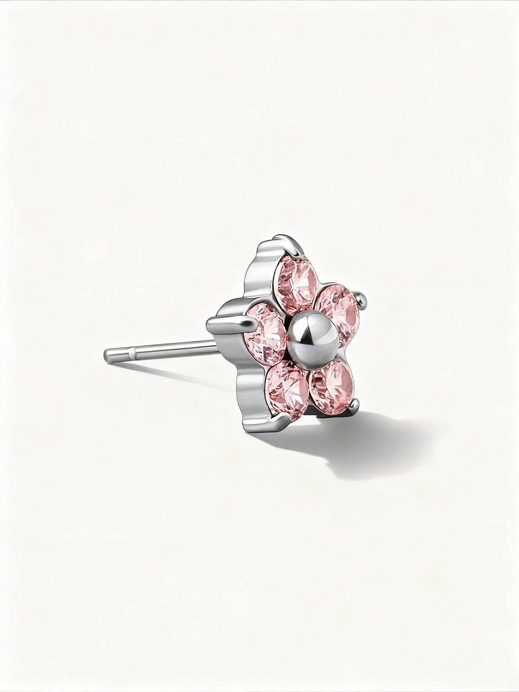 Pink Sparkling Flower Ohrstecker Gold Silber - Dorose | Wasserresistent, kein Verfärben
