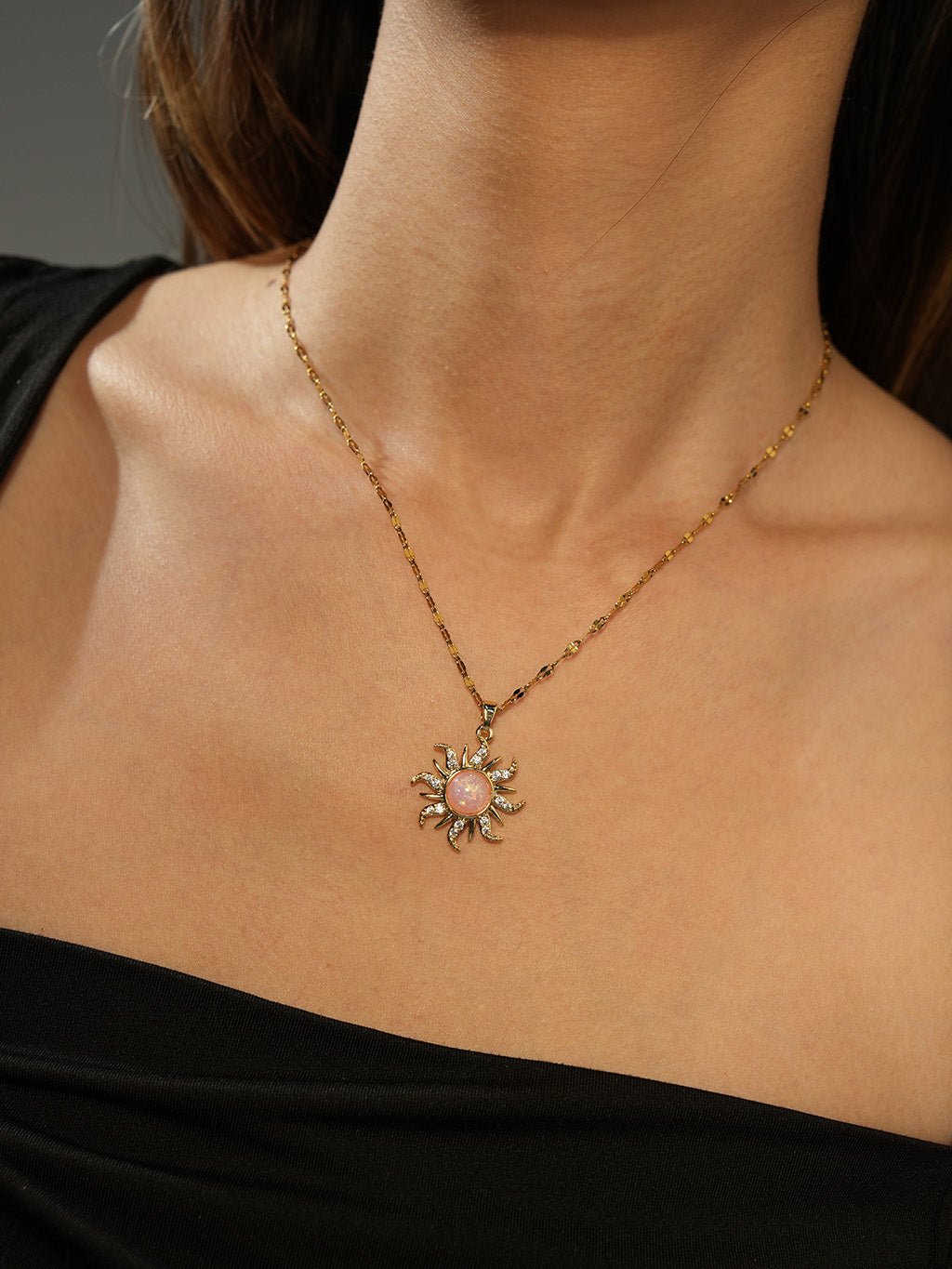 Pink Sun Kette Gold - Dorose | Wasserresistent, kein Verfärben