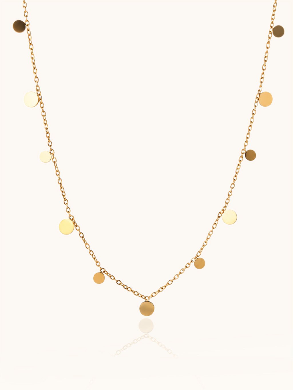 Plättchen Halskette Gold Minimalistisch - Dorose | Wasserresistent, kein Verfärben