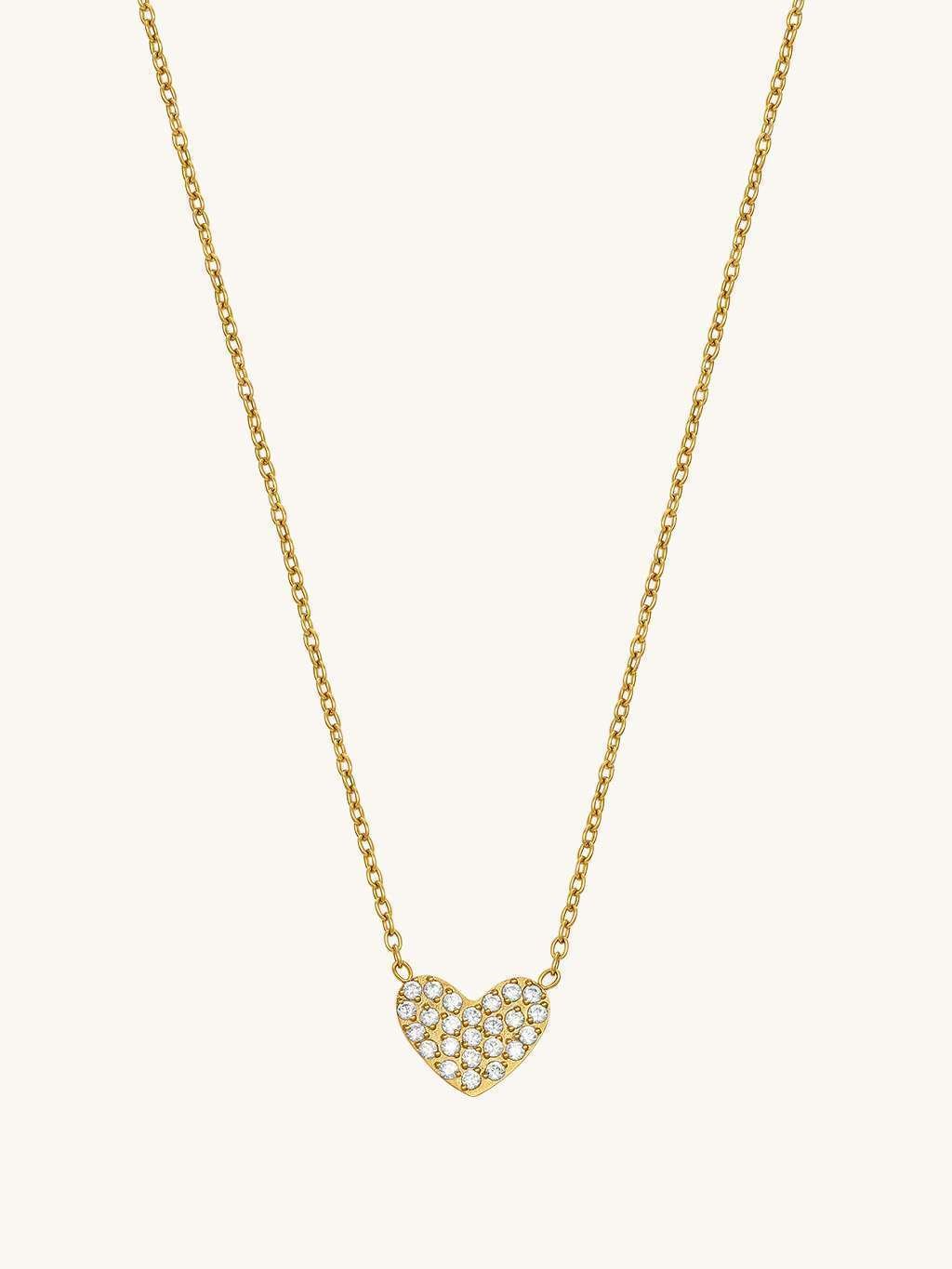 Precious Heart Halskette Gold - Dorose | Wasserfester Schmuck, 18K vergoldet
