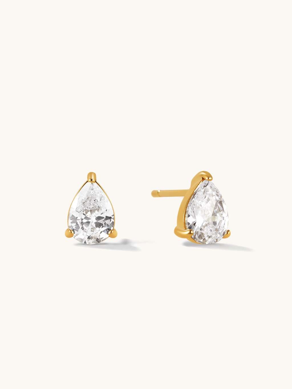 Precious Tear Ohrstecker Gold - Dorose | Wasserfester Schmuck, 18K vergoldet