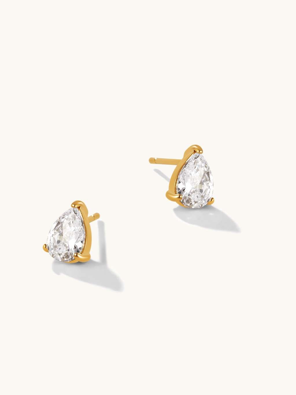Precious Tear Ohrstecker Gold - Dorose | Wasserfester Schmuck, 18K vergoldet