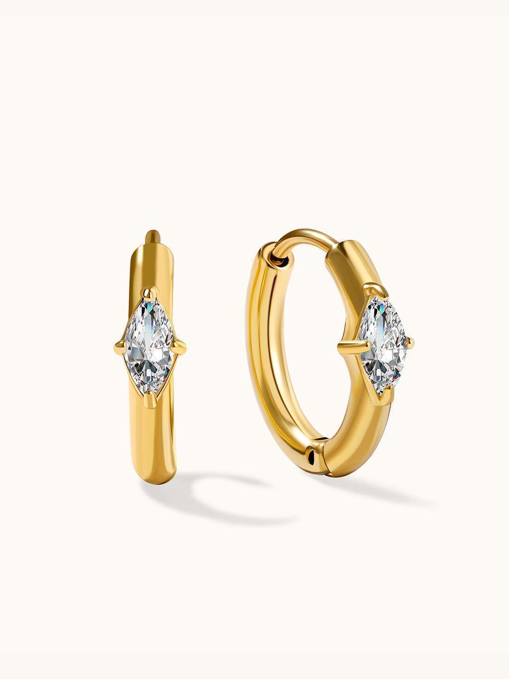 Pricious Fine Ohrringe Gold - Dorose | Wasserfester Schmuck, 18K vergoldet