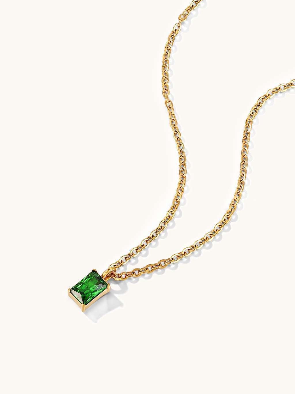 Pure Dream Kette mit Zirkonia Grün - Dorose | Wasserfester Schmuck, 18K vergoldet
