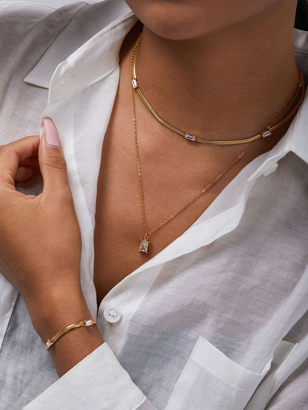 Pure Dream Kette mit Zirkonia - Dorose | Wasserfester Schmuck, 18K vergoldet