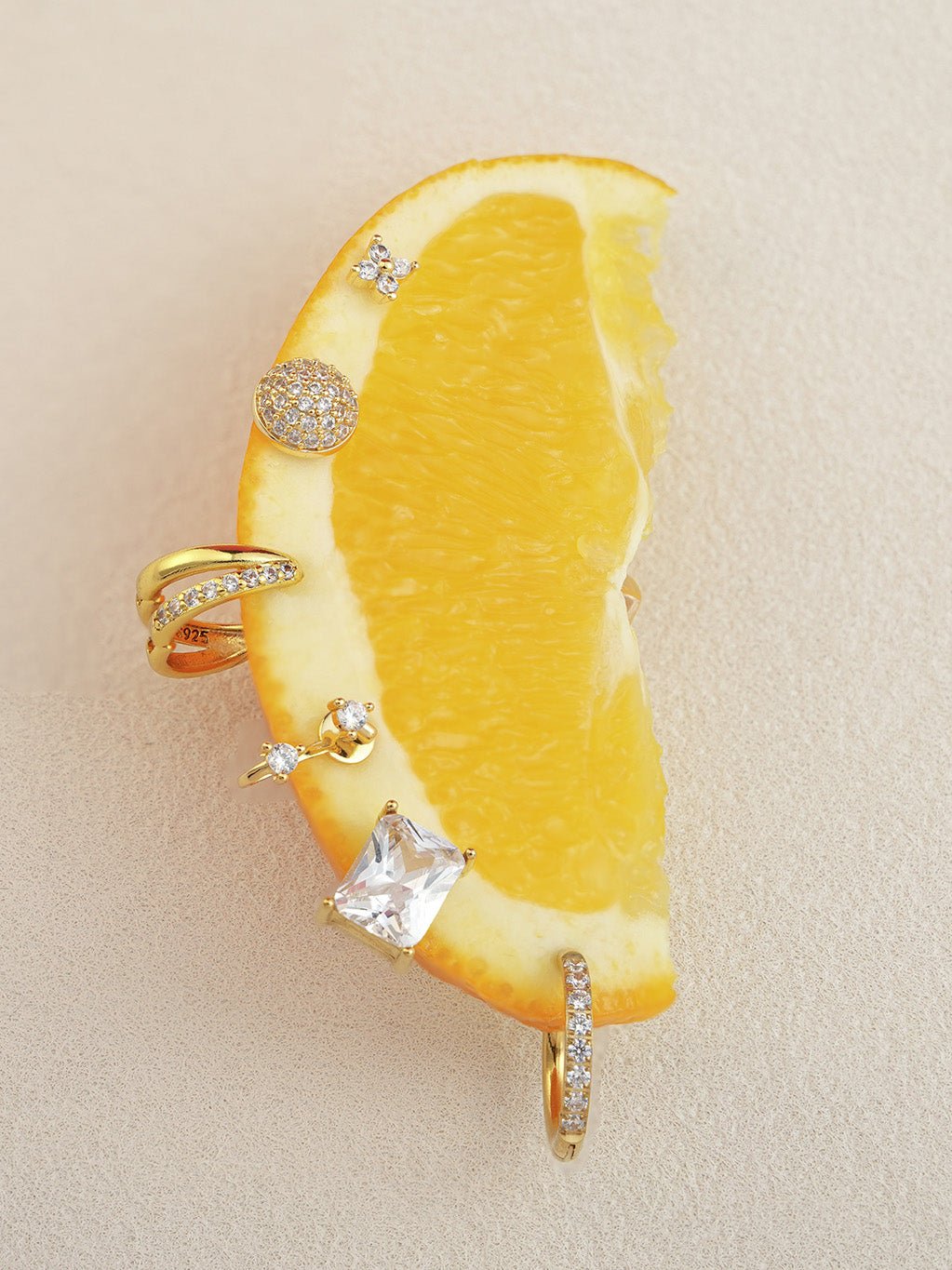 Pure Dream Ohrstecker Gold - Dorose | Wasserresistent, kein Verfärben