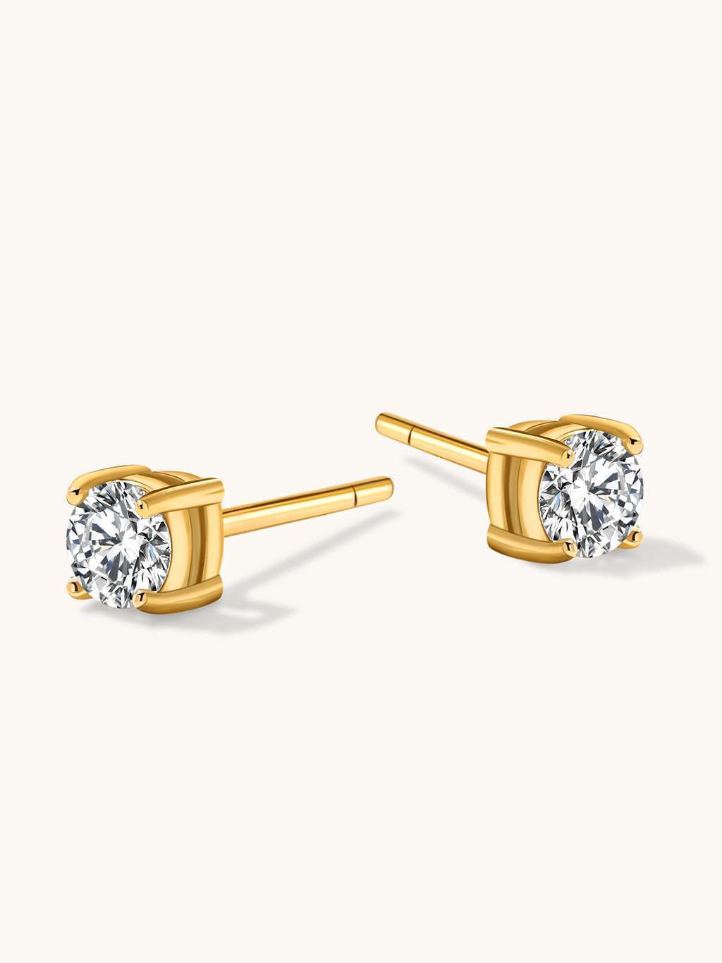 Pure Mind Ohrstecker Gold - Dorose | Wasserfester Schmuck, 18K vergoldet