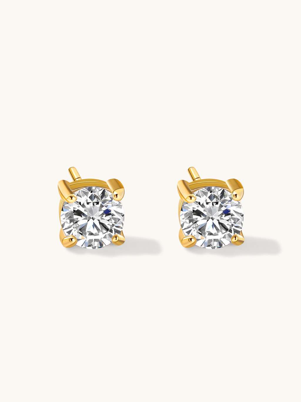 Pure Mind Ohrstecker Gold - Dorose | Wasserfester Schmuck, 18K vergoldet