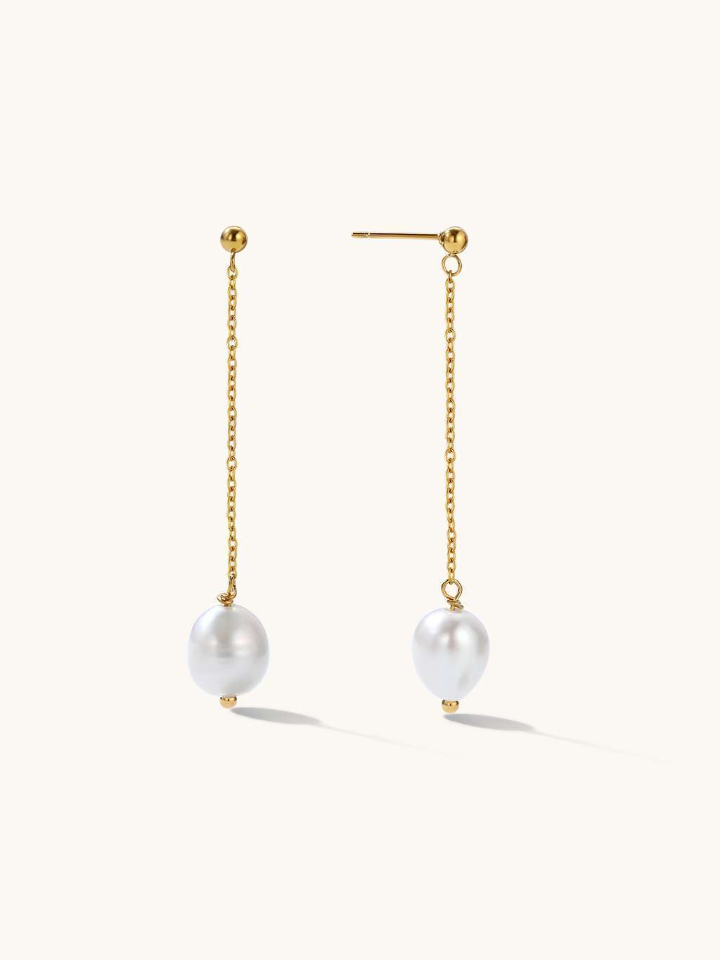 Pure Pearl Ohrringe Gold - Dorose | Wasserfester Schmuck, 18K vergoldet