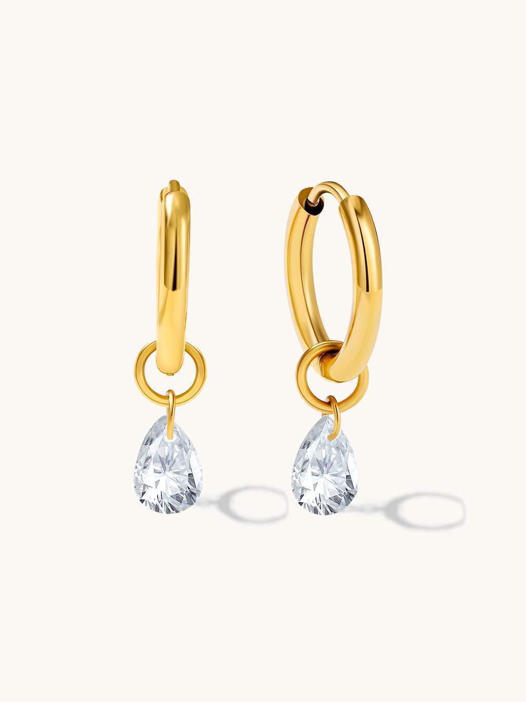 Pure Tear Ohrringe Gold - Dorose | Wasserfester Schmuck, 18K vergoldet