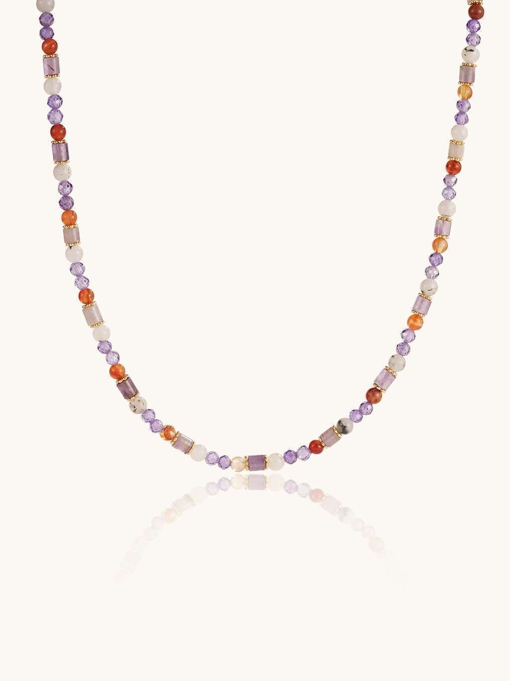 Purple Crystal Summer Kette Gold - Dorose | Wasserfester Schmuck, 18K vergoldet