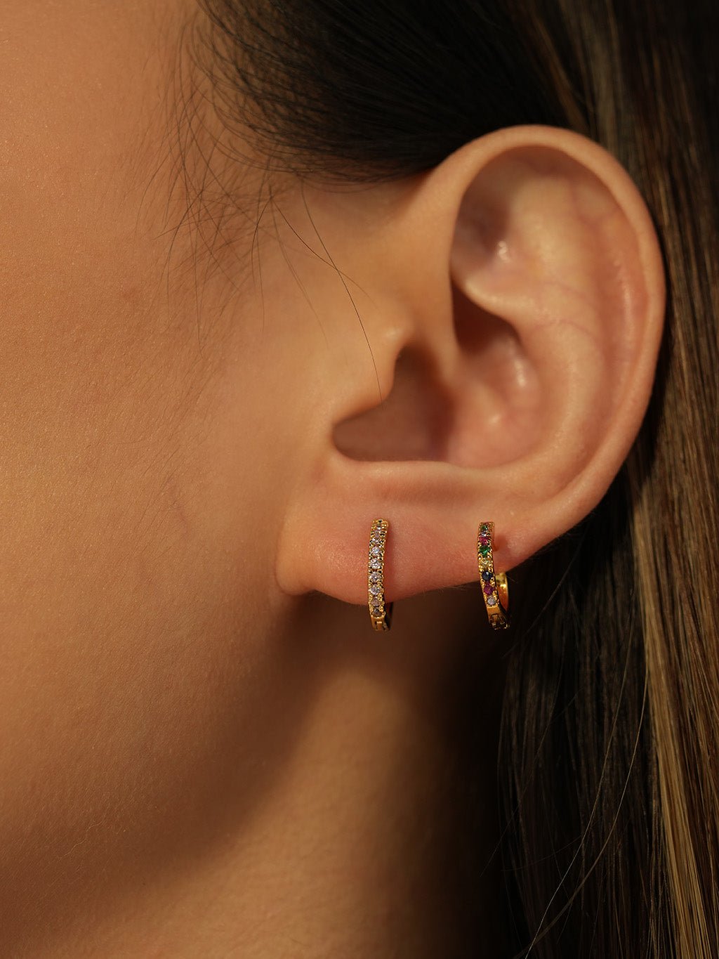 Rainbow Creolen Gold - Dorose | Wasserresistent, kein Verfärben