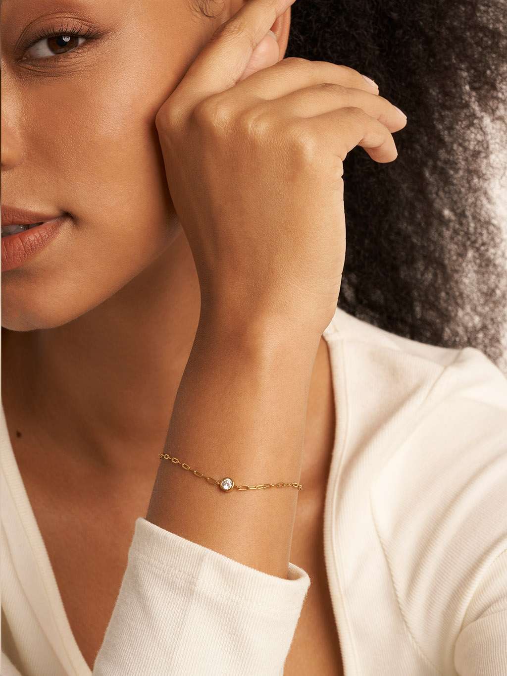 Retro Sparkling Armband mit Zirkonia Gold - Dorose | Wasserfester Schmuck, 18K vergoldet