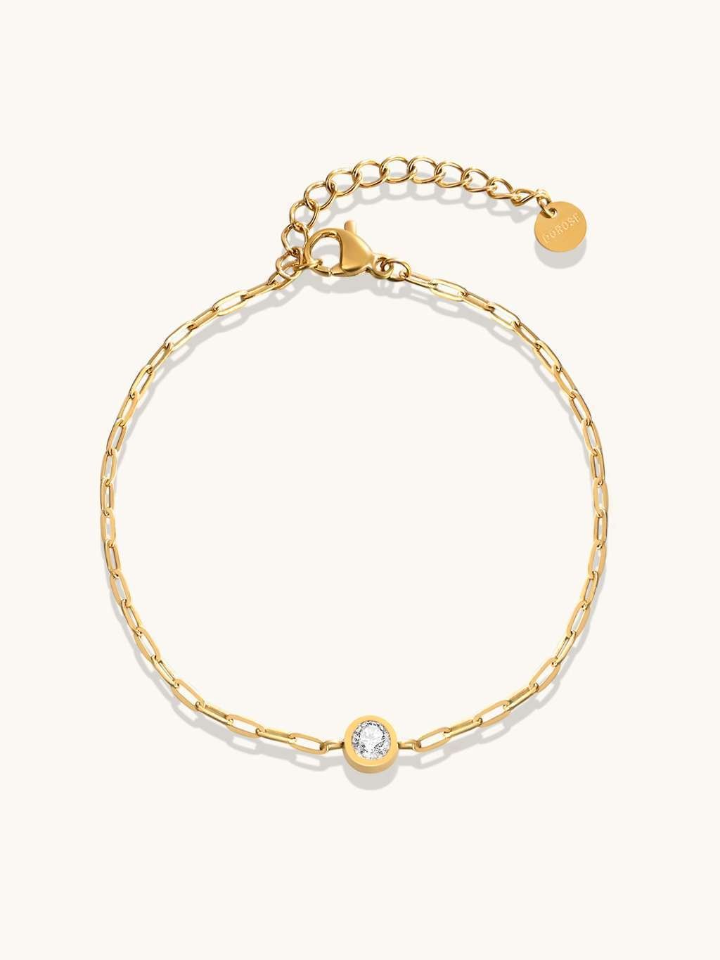 Retro Sparkling Armband mit Zirkonia Gold - Dorose | Wasserfester Schmuck, 18K vergoldet