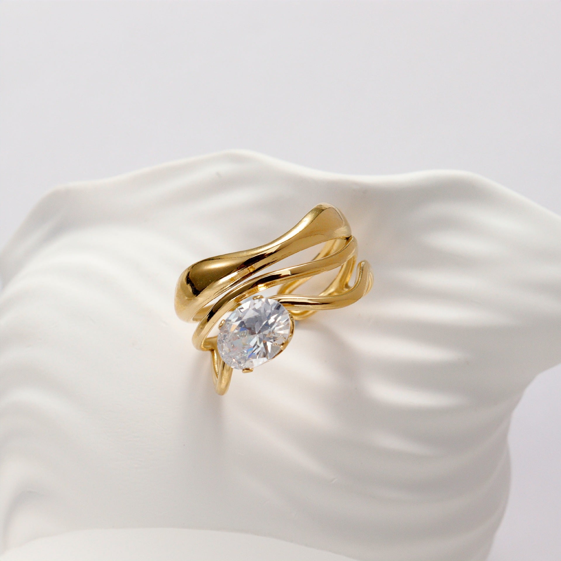 Ripples Open Ring Gold 56mm - Dorose | Wasserresistent, kein Verfärben