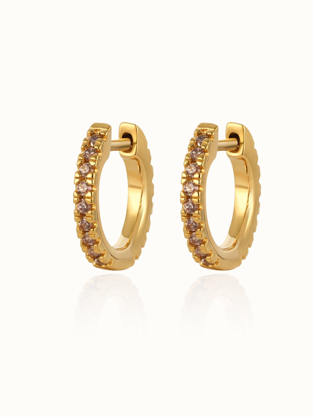 Rosa Creolen Gold - Dorose | Wasserresistent, kein Verfärben