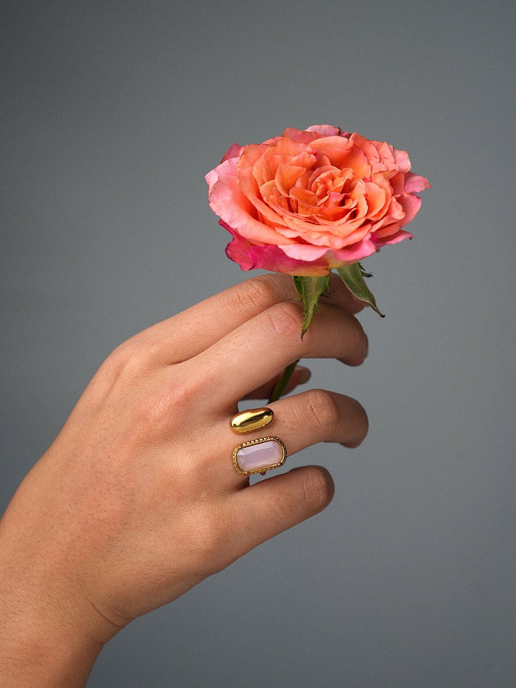 Rosé Elegance Ring Gold - Dorose | Wasserresistent, kein Verfärben