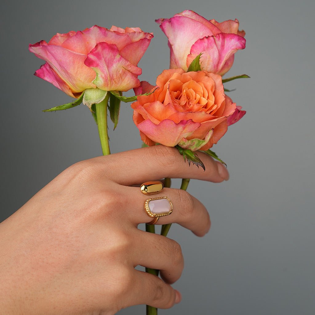 Rosé Elegance Ring Gold - Dorose | Wasserresistent, kein Verfärben