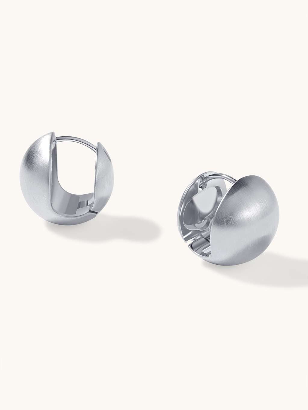 Round Ohrringe Silber - Dorose | Wasserfester Schmuck, 18K vergoldet