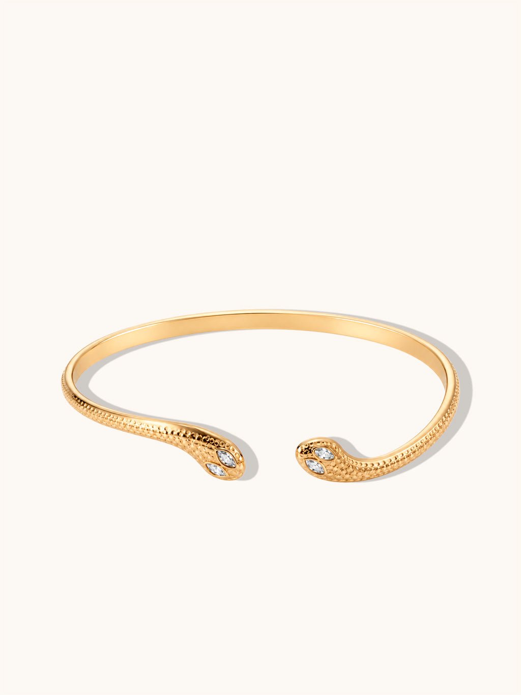Schlangen-Armreif Gold mit Zirkonia - Dorose | Wasserresistent, kein Verfärben