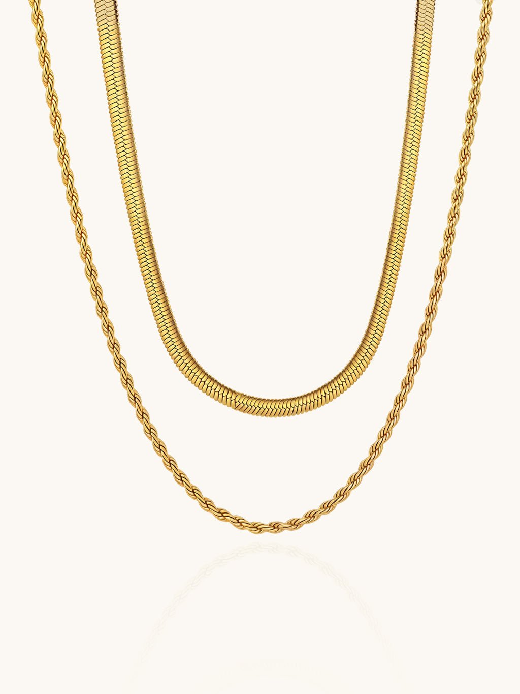 Schlangen - & Twist - Kette Gold - Dorose | Wasserresistent, kein Verfärben