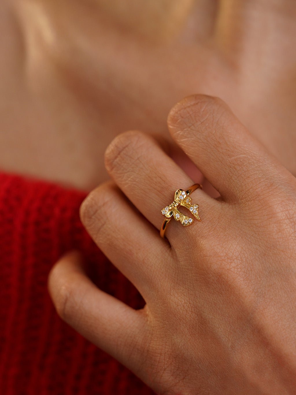 Schleife Ring Gold - Dorose | Wasserresistent, kein Verfärben