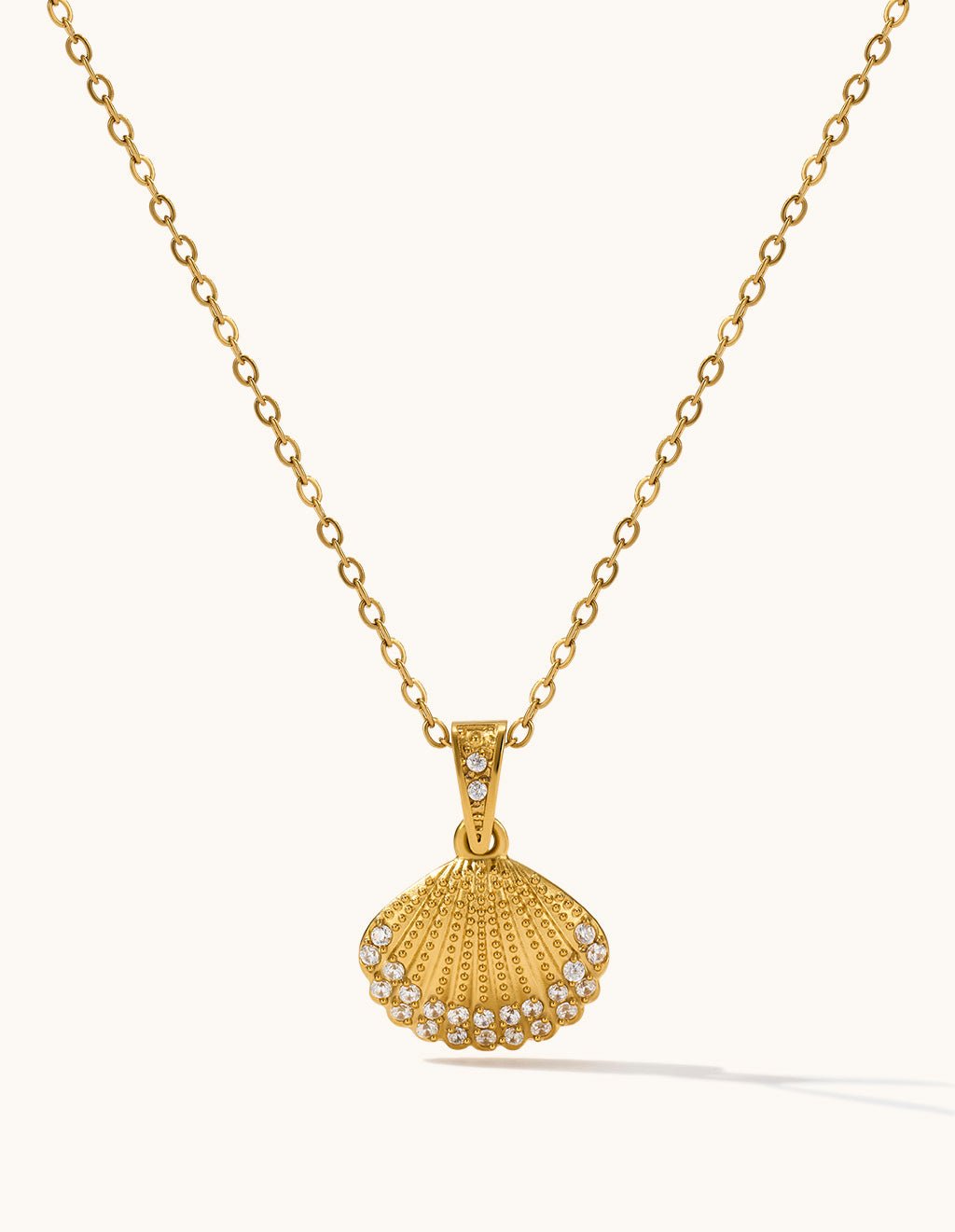Shell Anhänger Kette Gold - Dorose | Wasserfester Schmuck