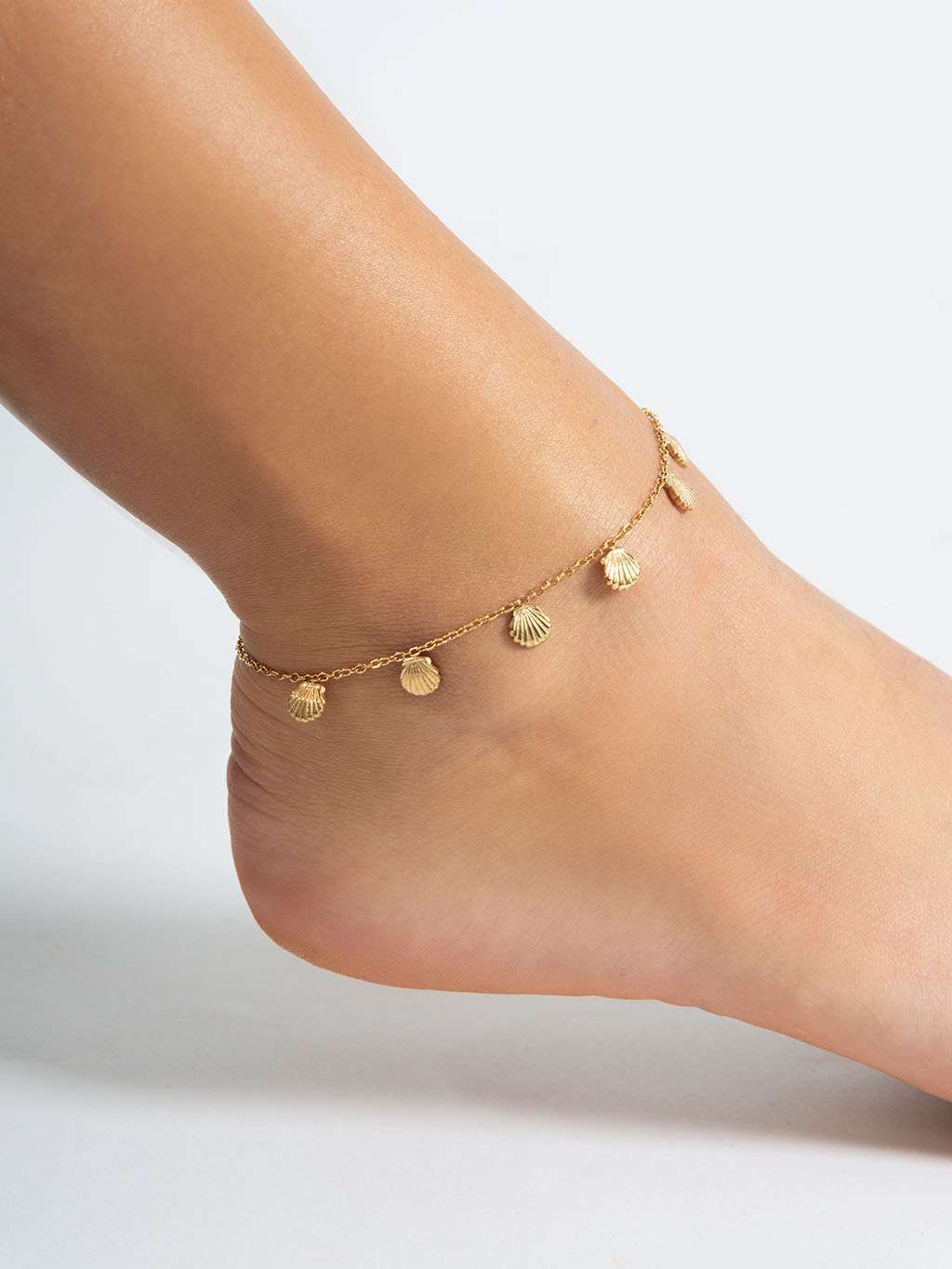 Shell Fusskettchen Gold - Dorose | Wasserfester Schmuck, 18K vergoldet