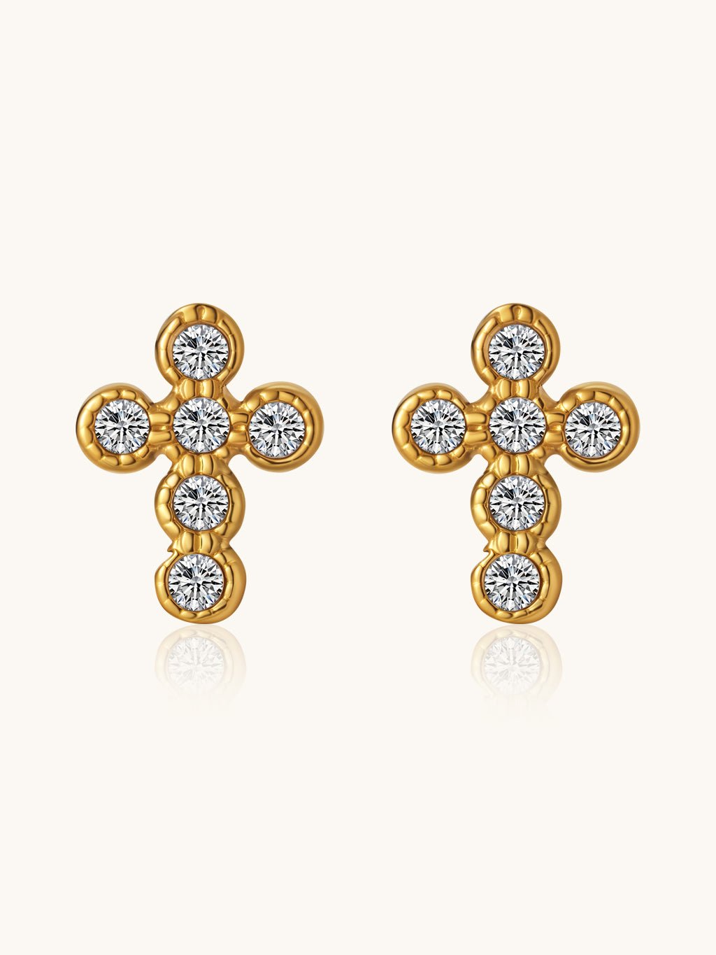 Shine Cross Ohrringe Gold - Dorose | Wasserresistent, kein Verfärben