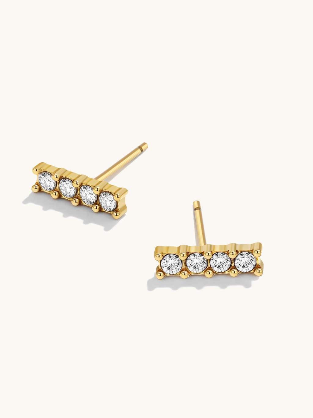Shine Line Ohrringe Gold - Dorose | Wasserfester Schmuck, 18K vergoldet