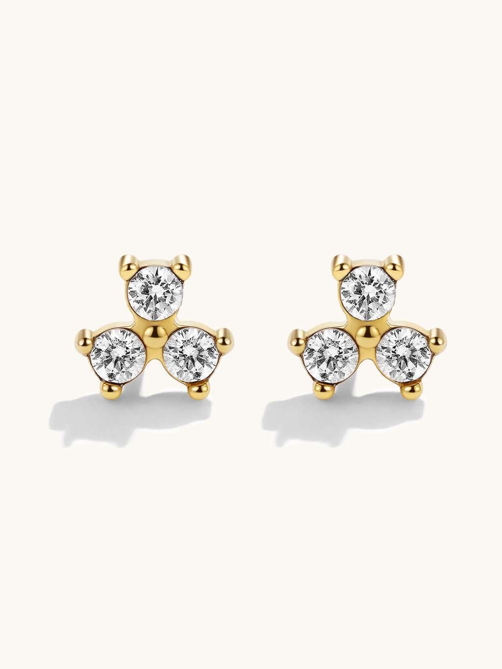 Shine Trio Ohrringe Gold - Dorose | Wasserfester Schmuck, 18K vergoldet