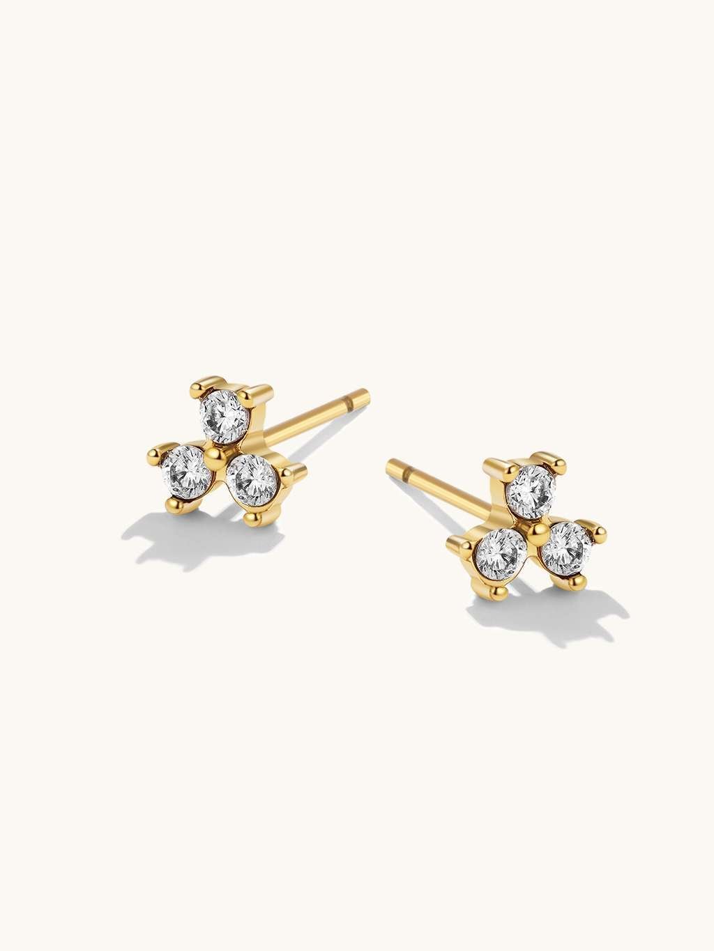 Shine Trio Ohrringe Gold - Dorose | Wasserfester Schmuck, 18K vergoldet