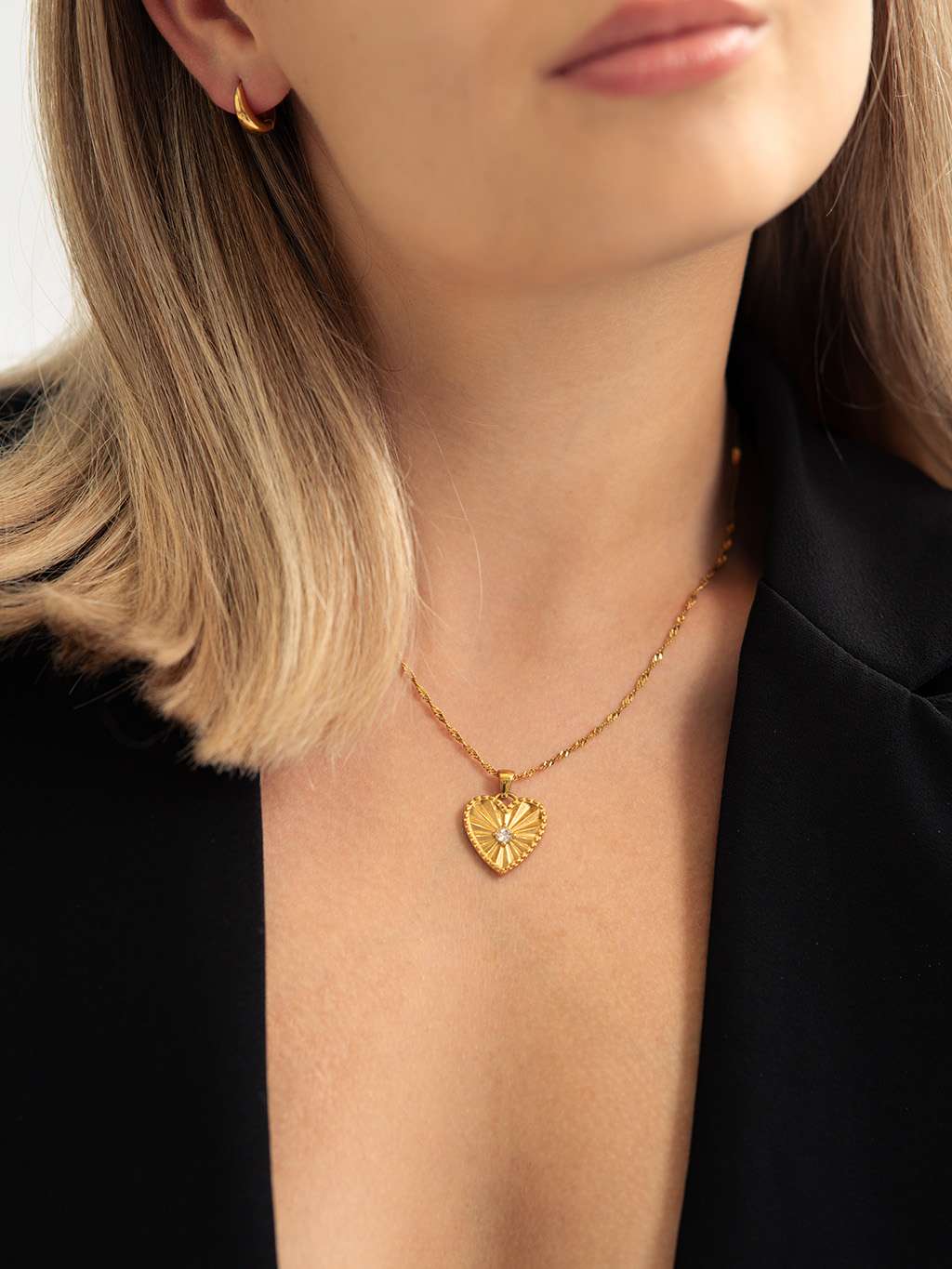 Shining Heart Kette Gold - Dorose | Wasserfester Schmuck, 18K vergoldet