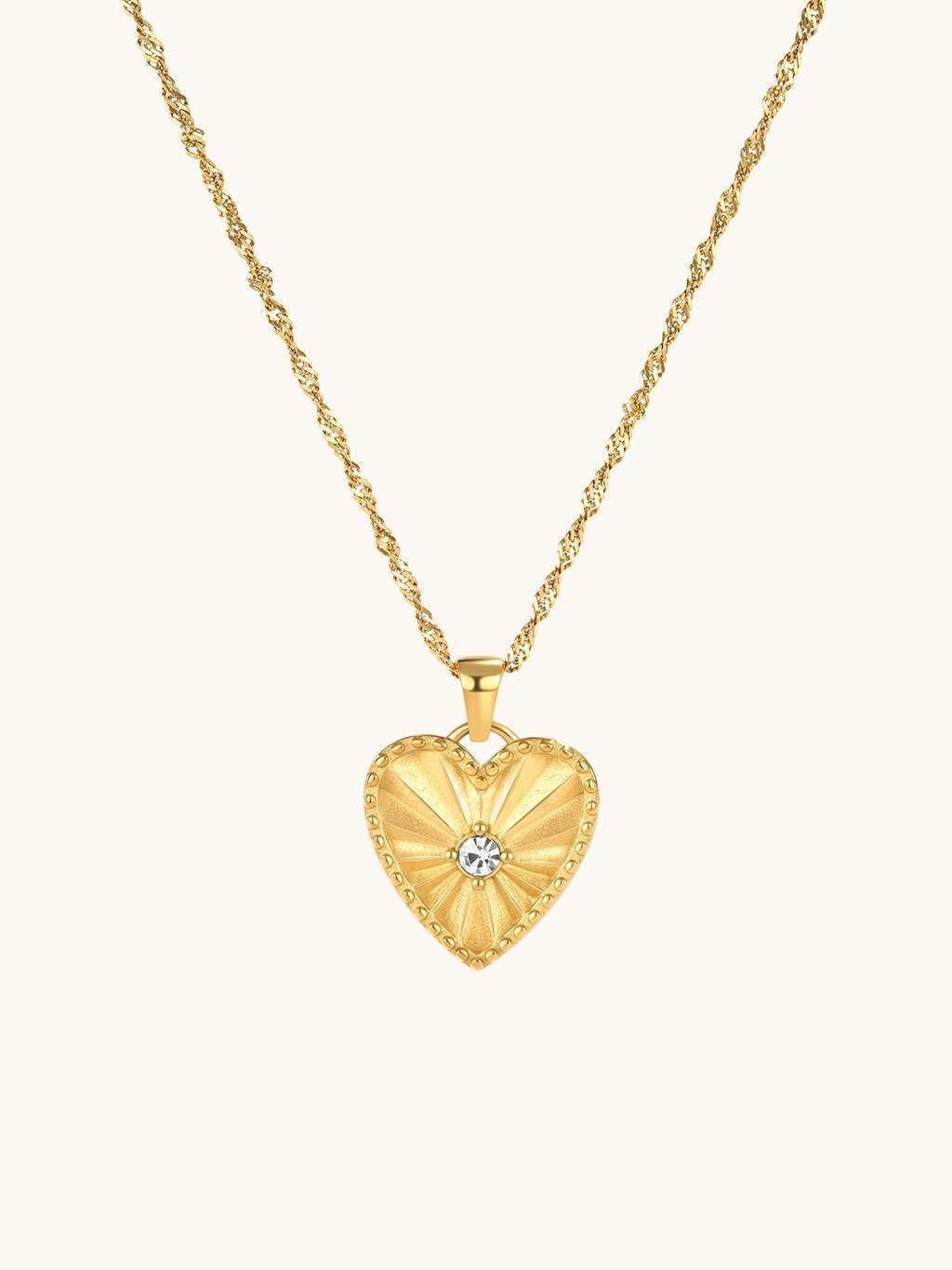 Shining Heart Kette Gold - Dorose | Wasserfester Schmuck, 18K vergoldet