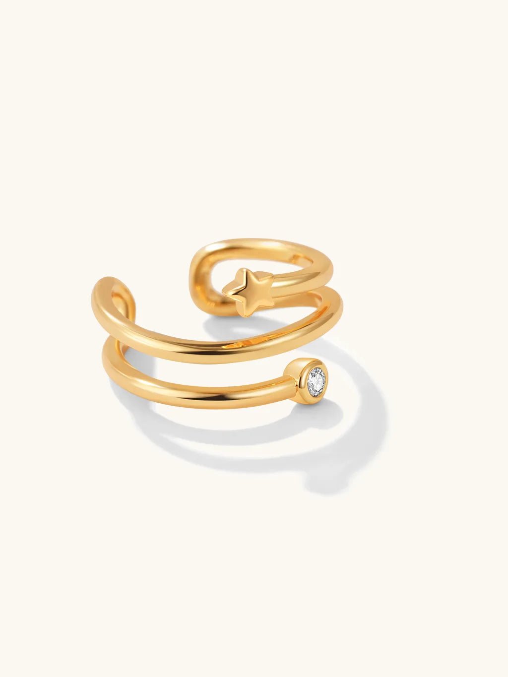 Shining Star Earcuff Gold - Dorose | Wasserfester Schmuck, 18K vergoldet