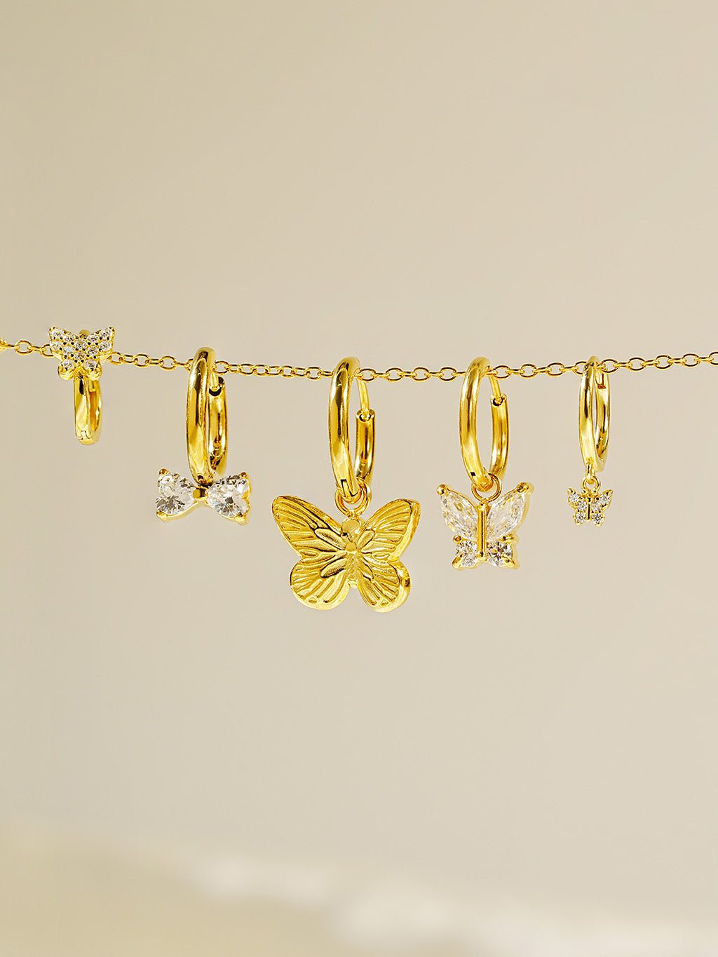 Shiny Bow Hoop Creolen Ohrringe Gold - Dorose | Wasserresistent, kein Verfärben