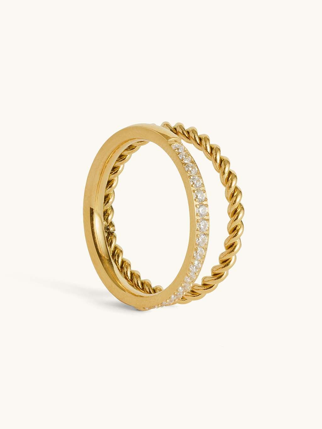 Shiny Stacking Ring Gold - Dorose | Wasserfester Schmuck, 18K vergoldet