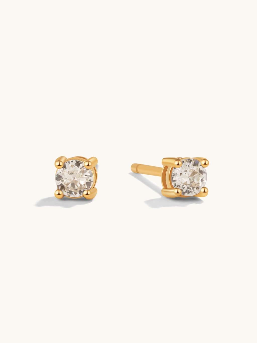Simple Elegant Ohrstecker Gold 3mm - Dorose | Wasserfester Schmuck, 18K vergoldet
